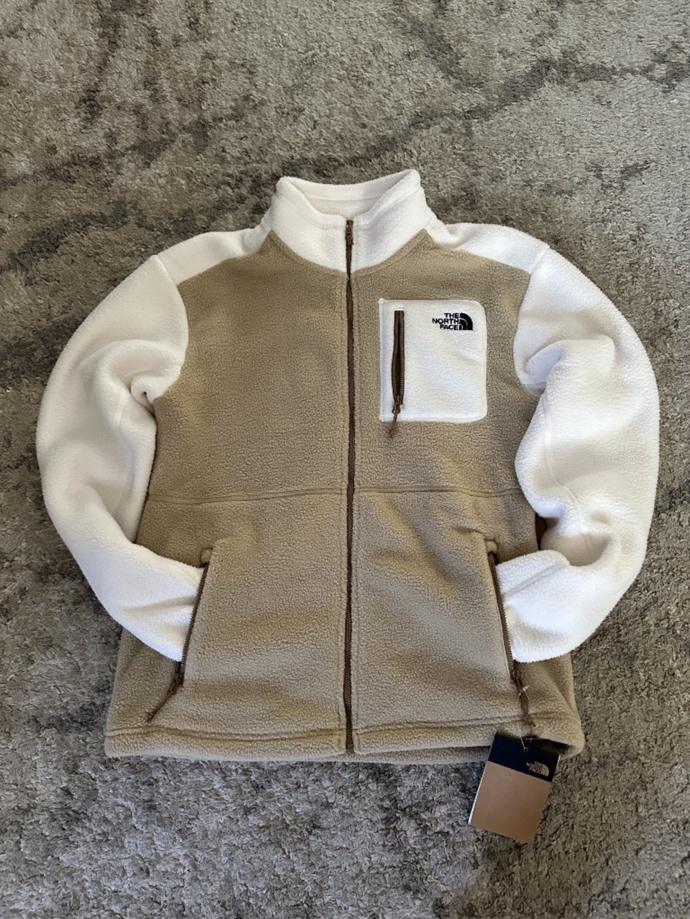 The North Face Fleece W Yumiori Full Zip Khaki Stone/White Medium